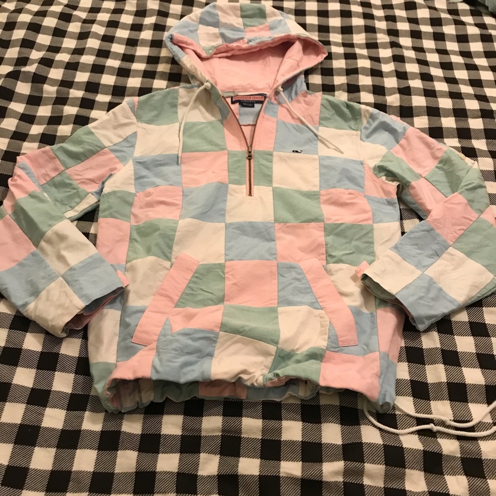 Vineyard Vines Patchwork 3/4 Zip Pullover - image 1